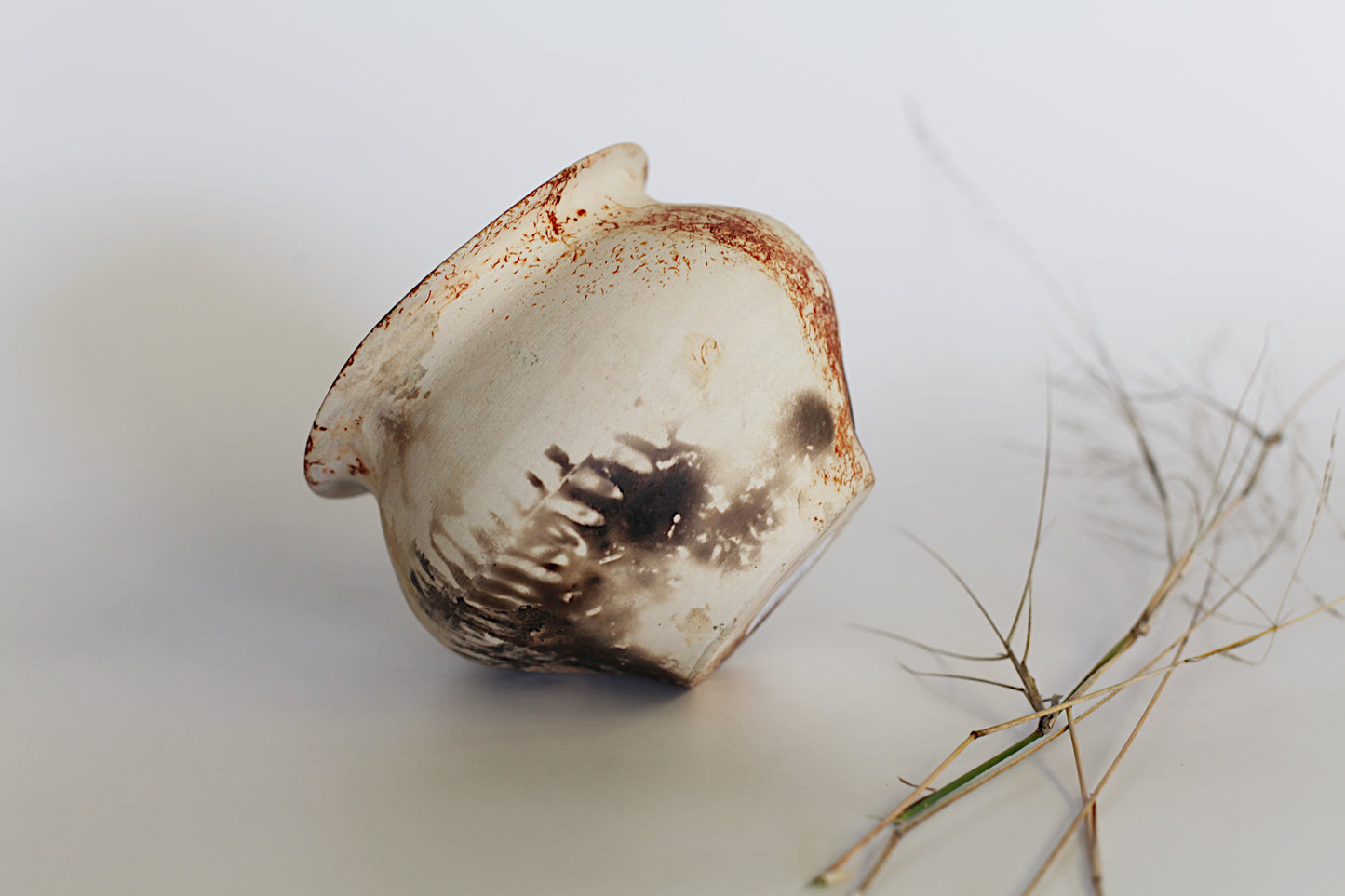 Pit fired stoneware vessel - one of a kind