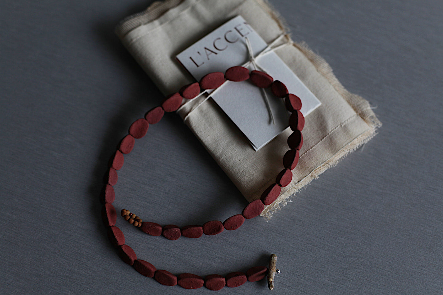 Seeds of good hope - handmade ceramic necklace - ready to ship