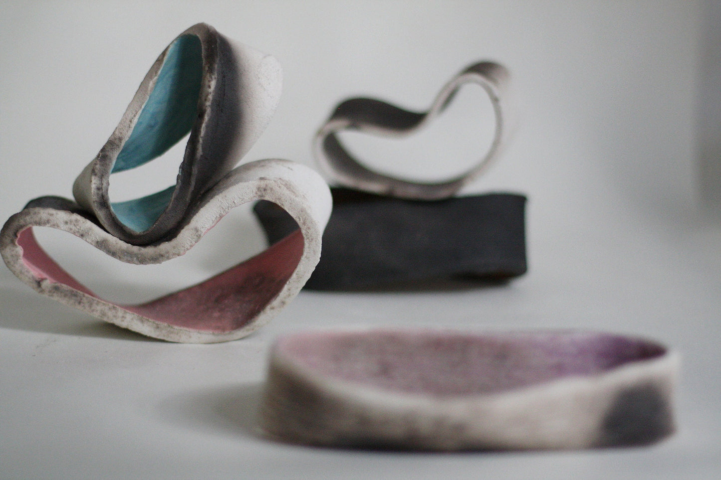 Set of 5 ceramic sculptures