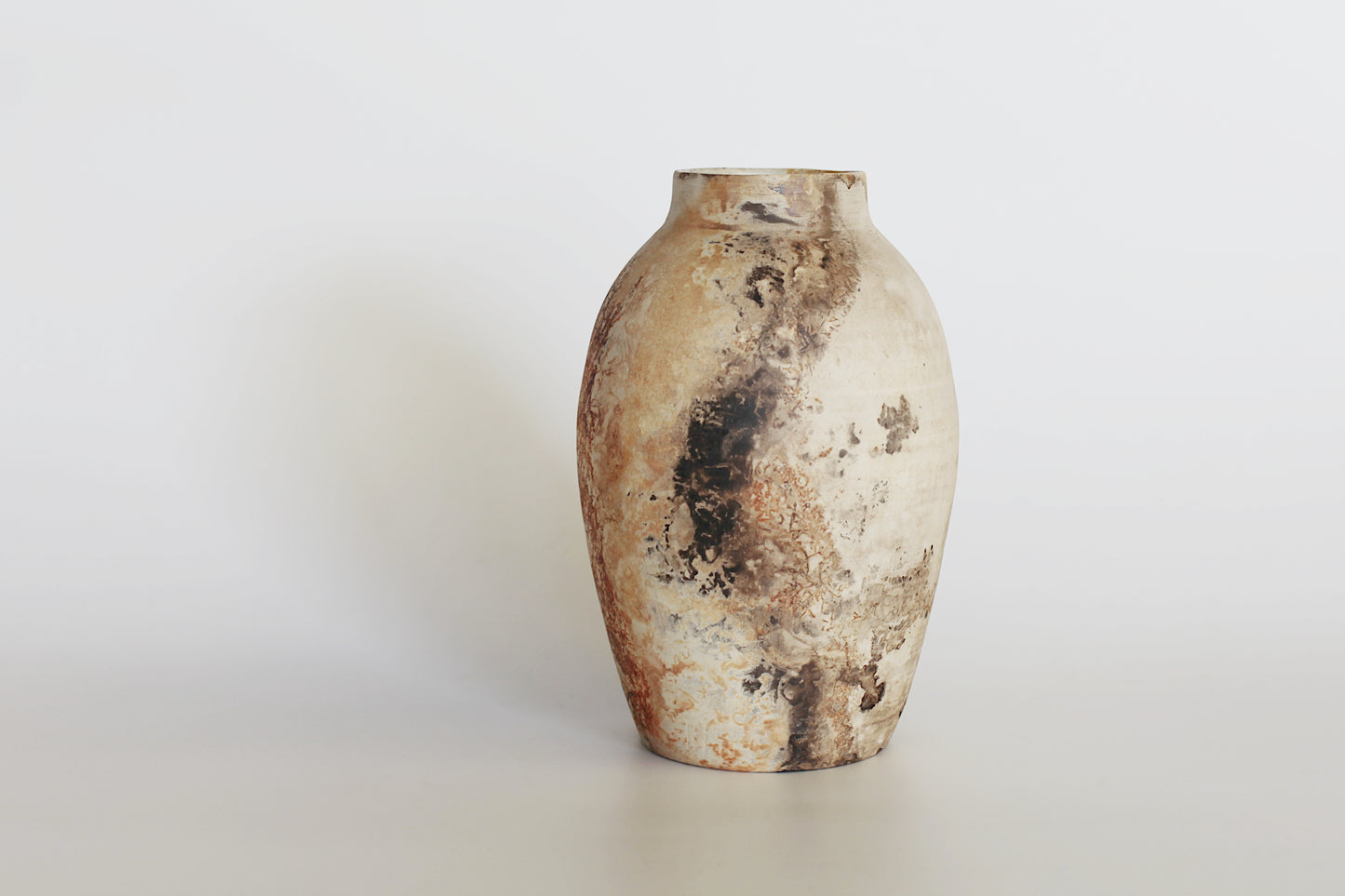 Pit fired stoneware vessel - one of a kind