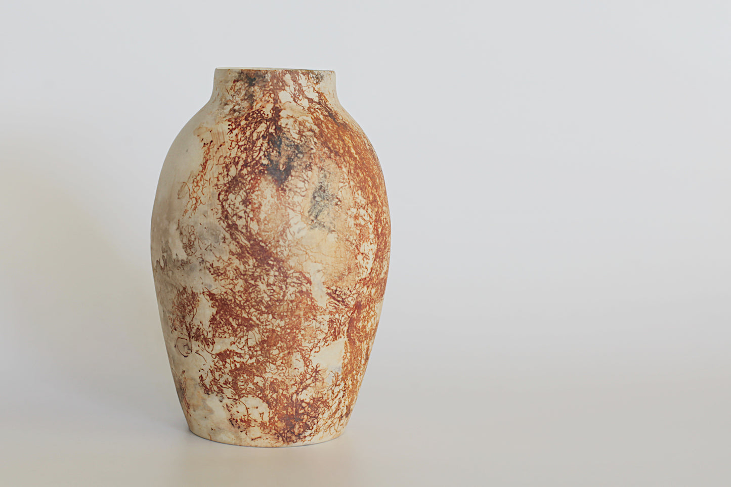 Pit fired stoneware vessel - one of a kind