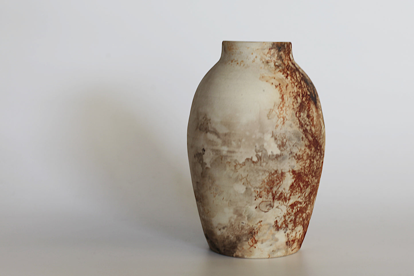 Pit fired stoneware vessel - one of a kind