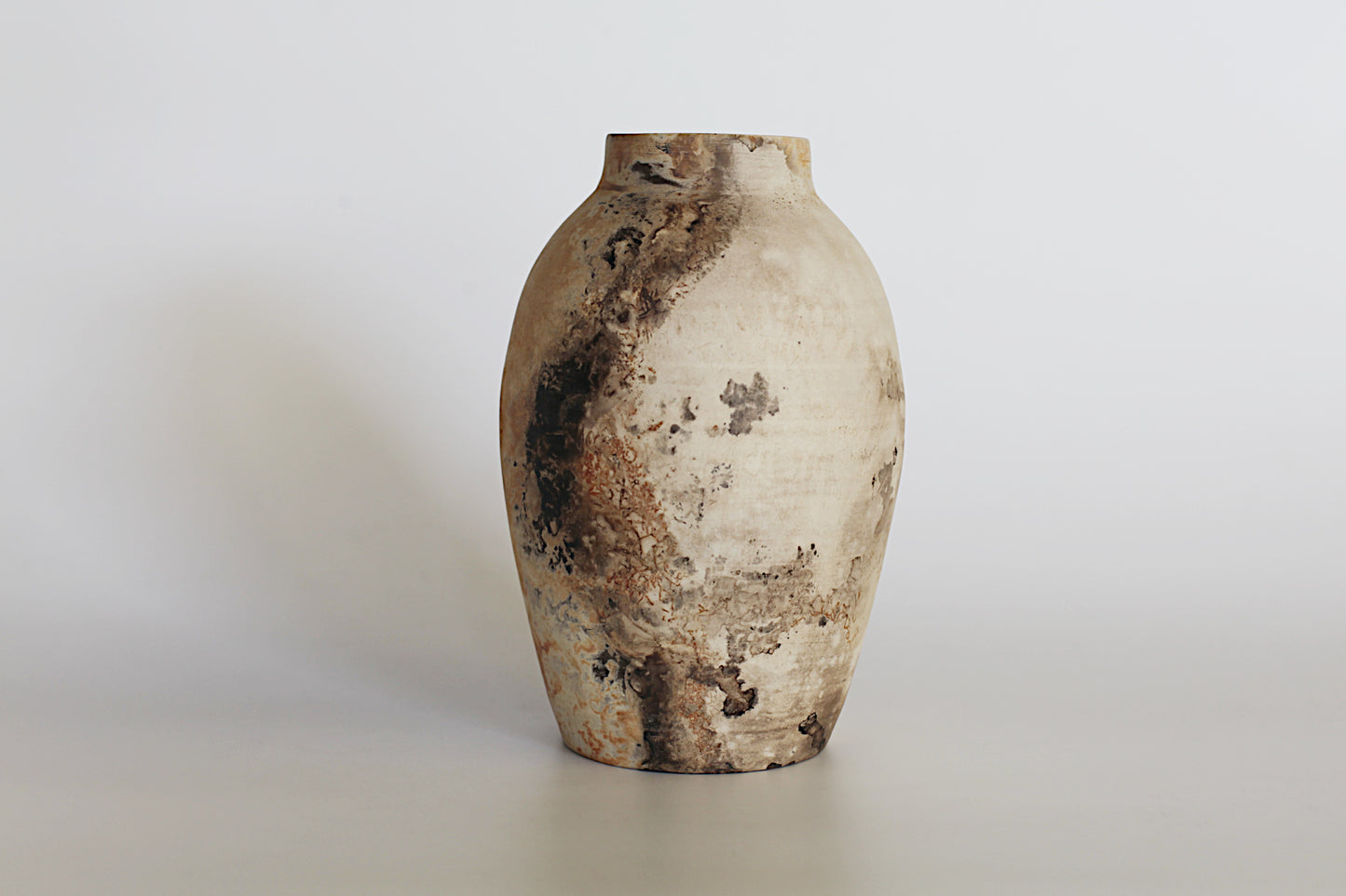 Pit fired stoneware vessel - one of a kind