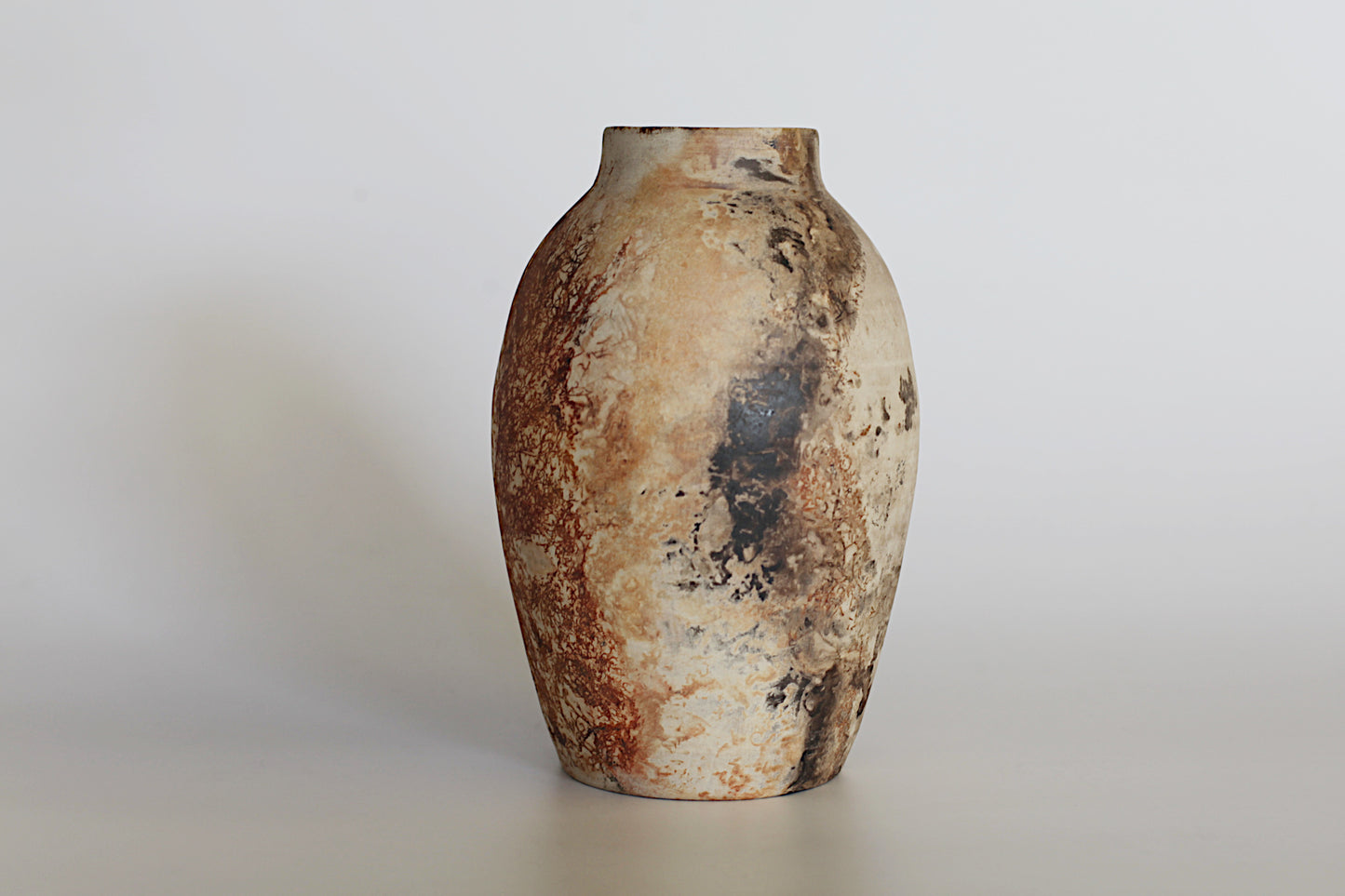 Pit fired stoneware vessel - one of a kind