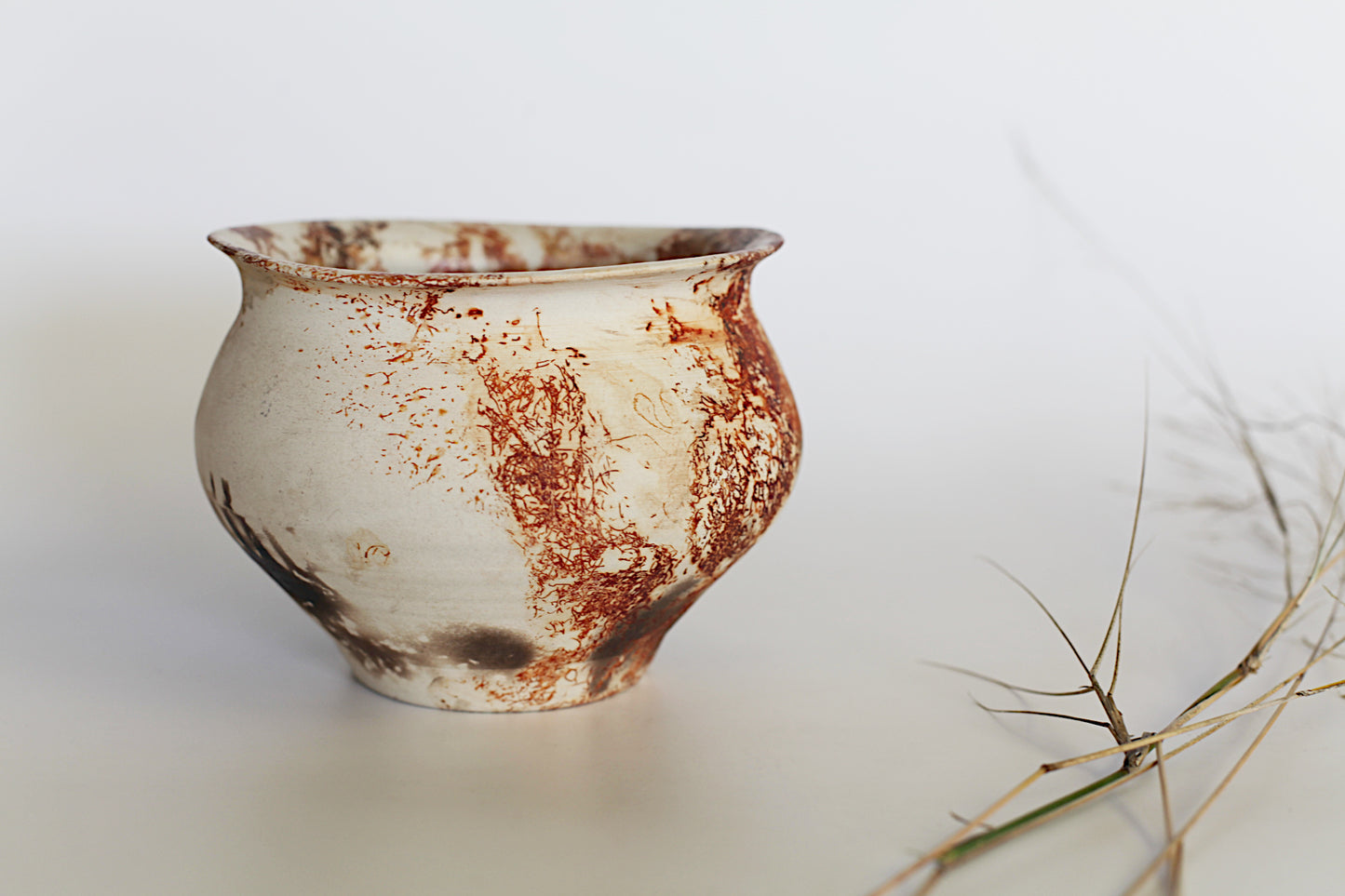 Pit fired stoneware vessel - one of a kind