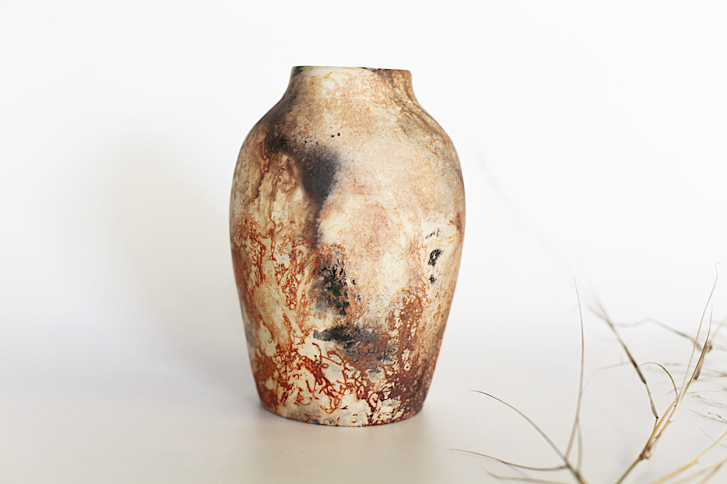 Pit fired vase - one of a kind