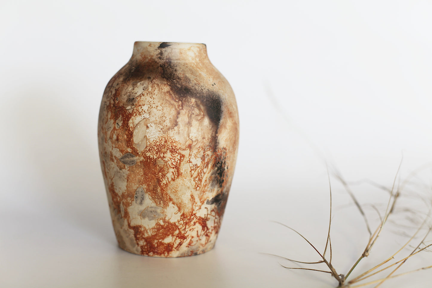 Pit fired vase - one of a kind