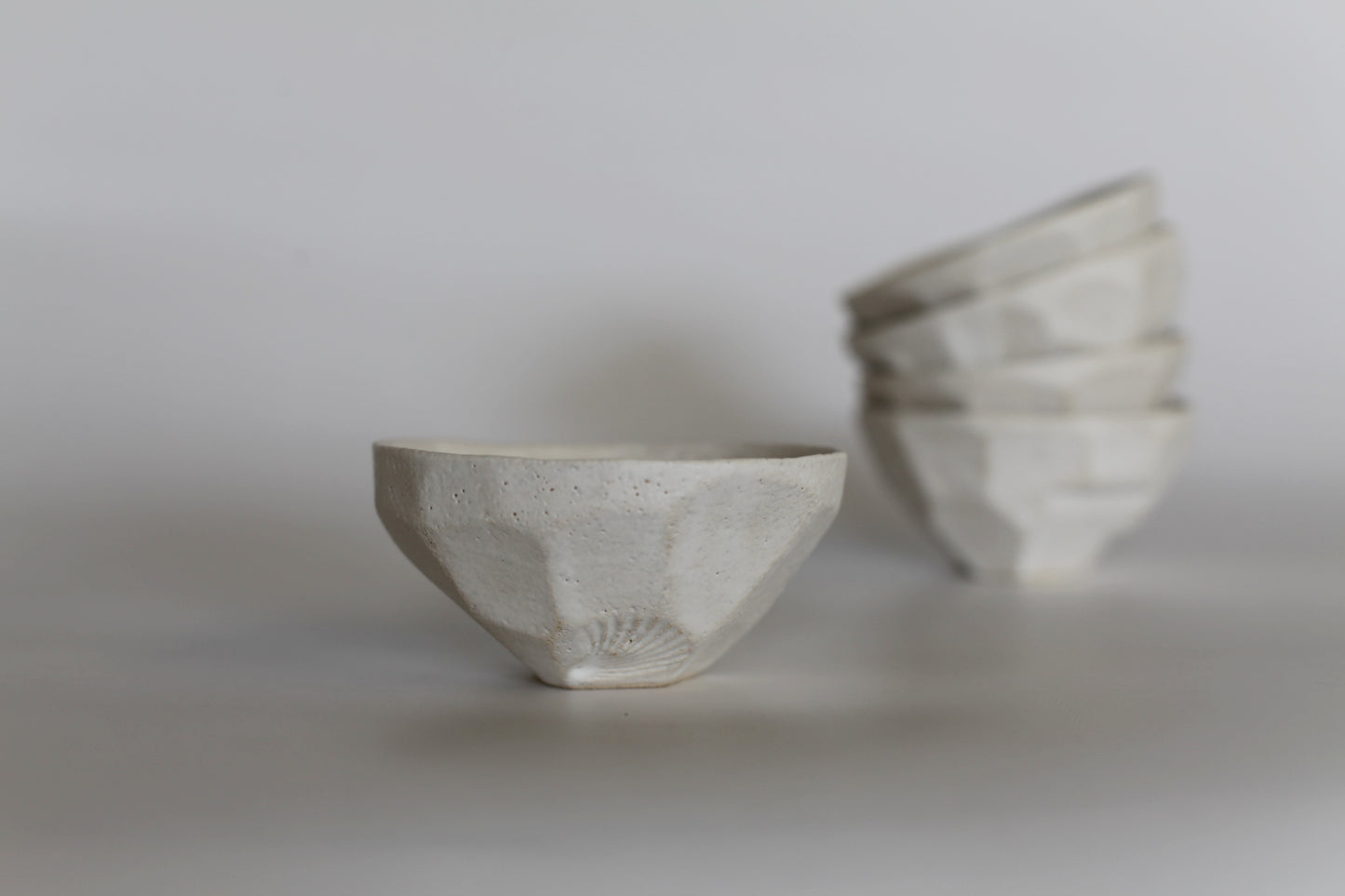 Faceted tea bowl 120ml-4.05oz.