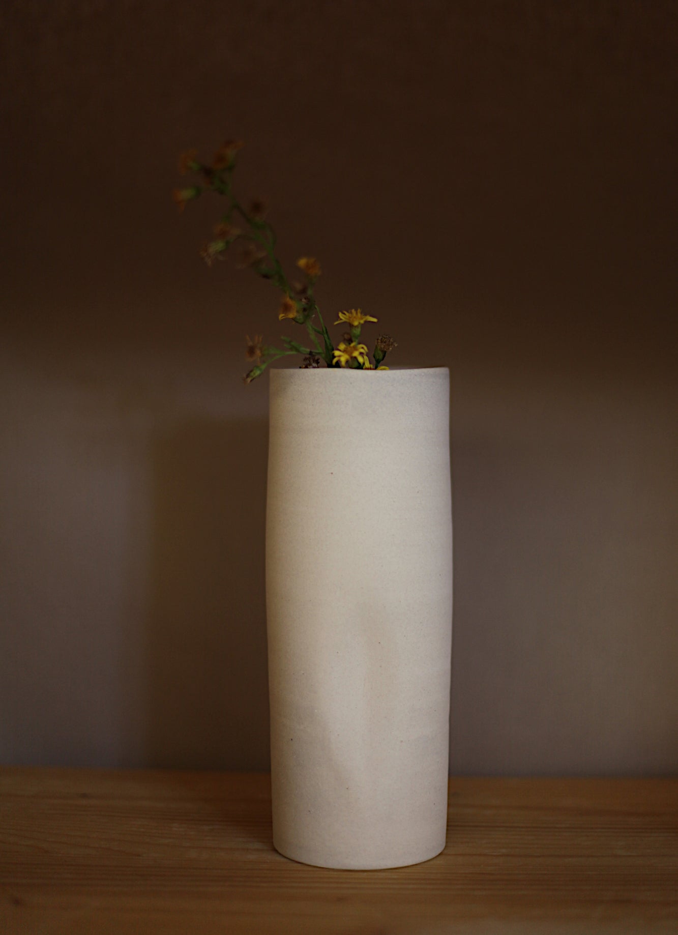 Off white tube vase