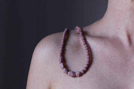 Flower - ceramic beaded necklace