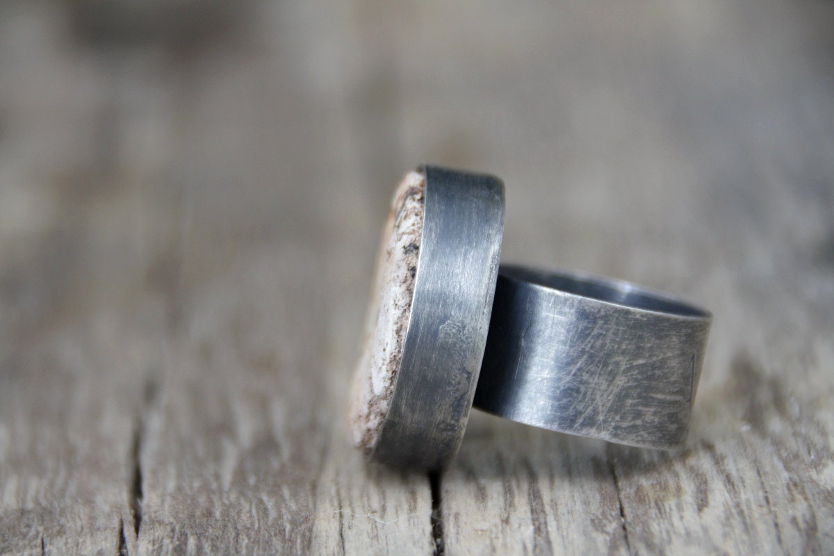 Raised from ashes  - ceramic and sterling silver ring